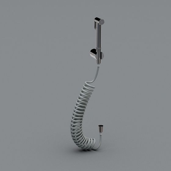 Black Toilet Washer Faucet 3D Model