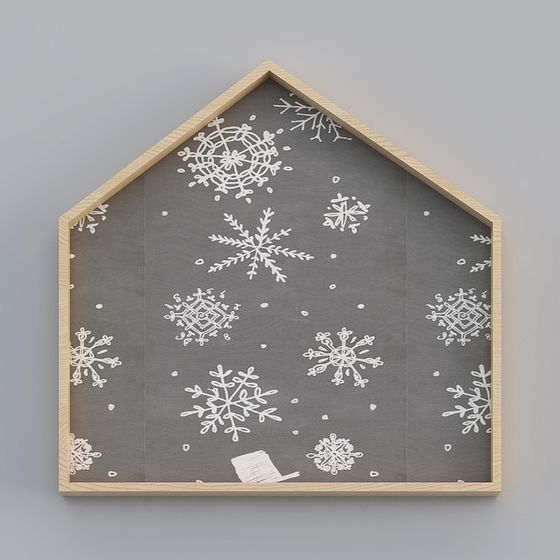 Low Poly Snowflake Decoration 3D model