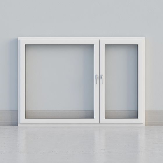 Double Glass Door 3D Model for Contemporary Spaces