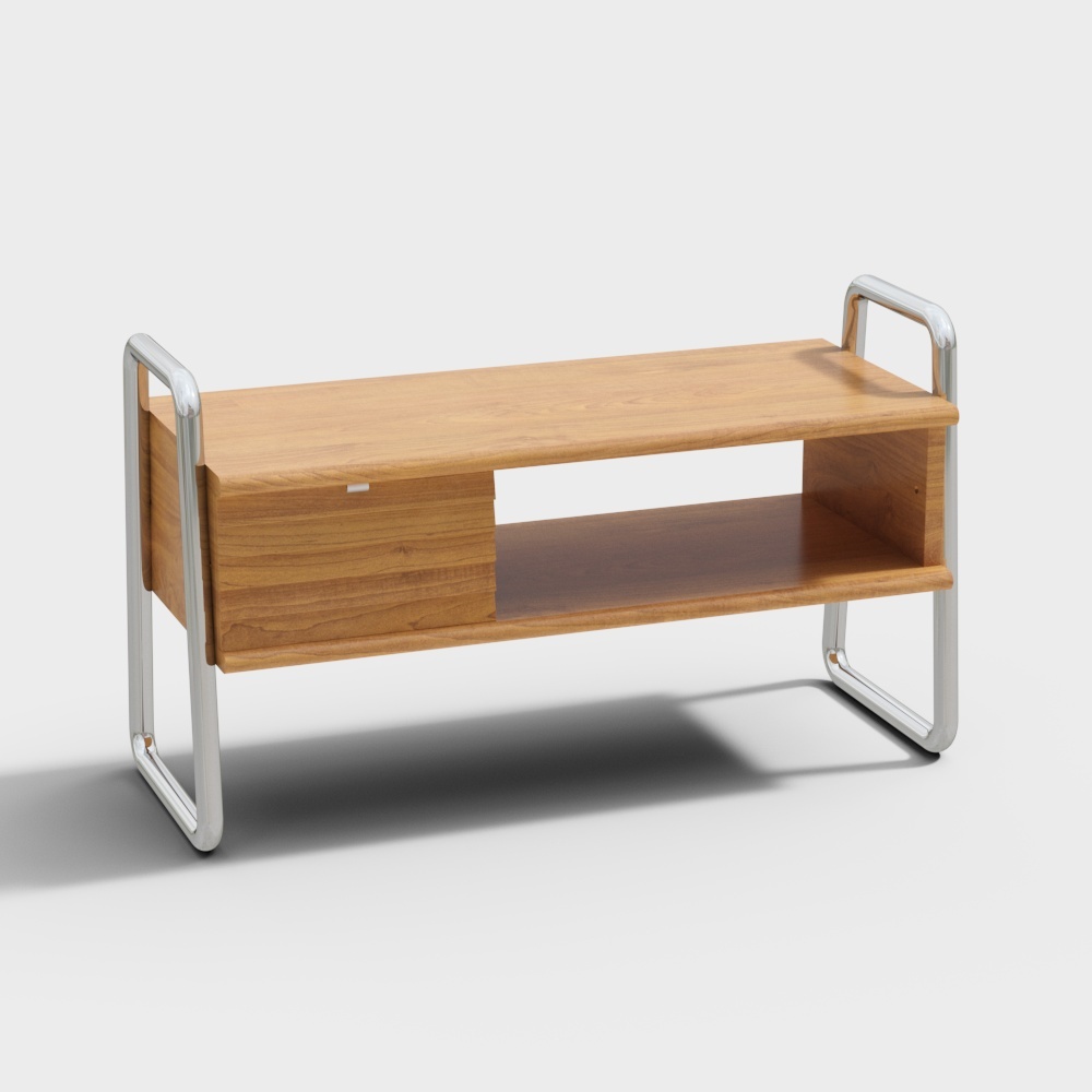 Chaise de changement de chaussures-0.8M en bois de cerisier