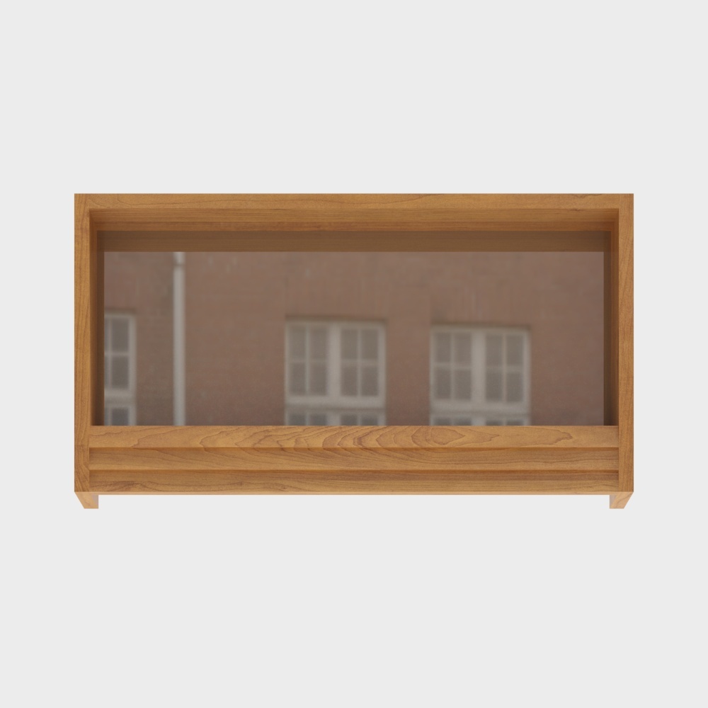 Elegant Wooden Display Cabinet 3D model