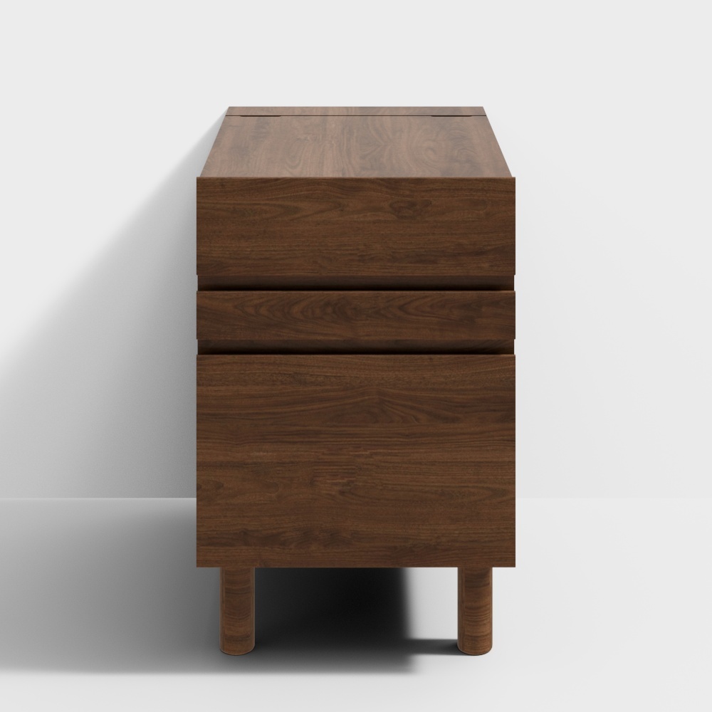 Van House Furniture - Live Ji Bedside Table - Black Walnut