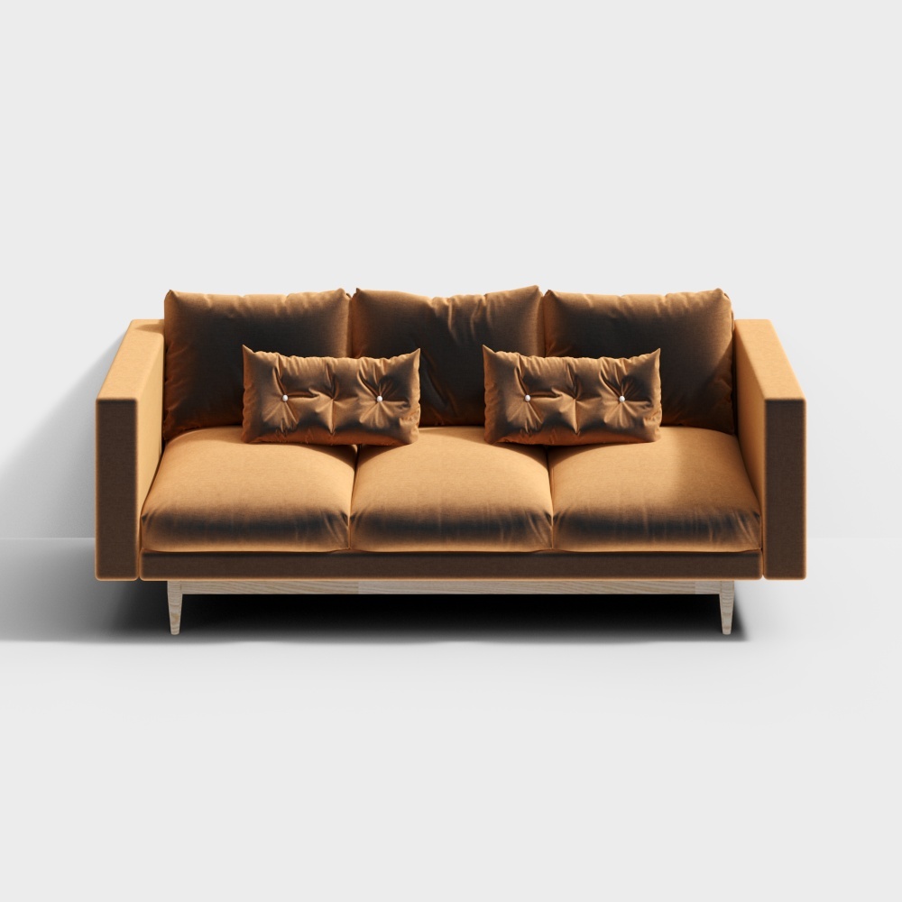 Van house furniture - lazy corner sofa - autumn maple high armrest