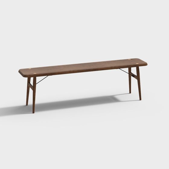 Mid-Century Bench 3D model