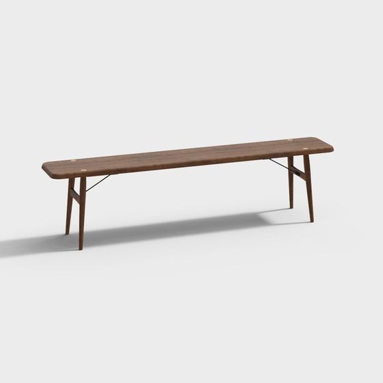 Mid-Century Bench 3D model