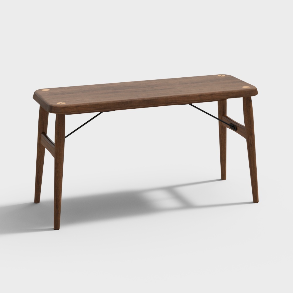 Mid-Century Modern Bench 3D model