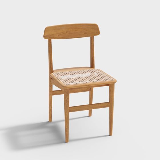 Elegant Low-Poly Chair 3D Model