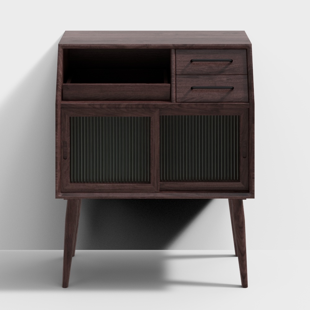 凡屋家具-Alto邊櫃-黑胡桃