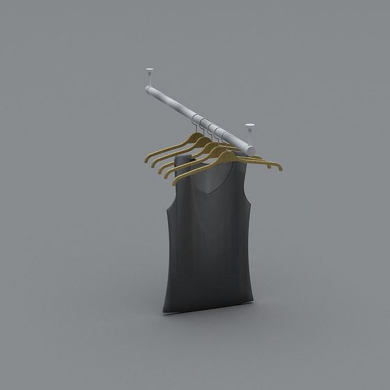 Artistic 3D Coat Hanger Model for Contemporary Spaces