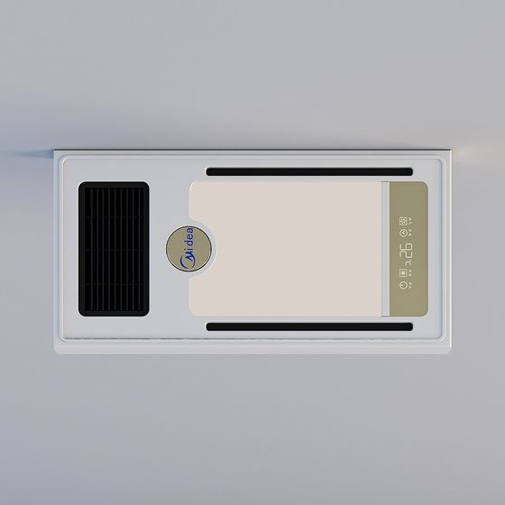 Sleek Low Poly Air Conditioner 3D model