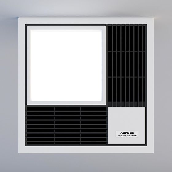 Modern Air Ventilation System 3D Model in White