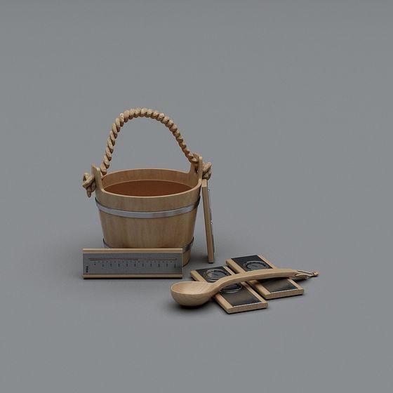 Charming Cozy Bath Set 3D model for Vintage Spaces