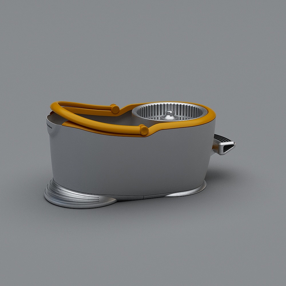 Modern mop bucket - yellow