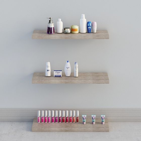 Stylish Bathroom Storage Rack 3D model for Contemporary Spaces