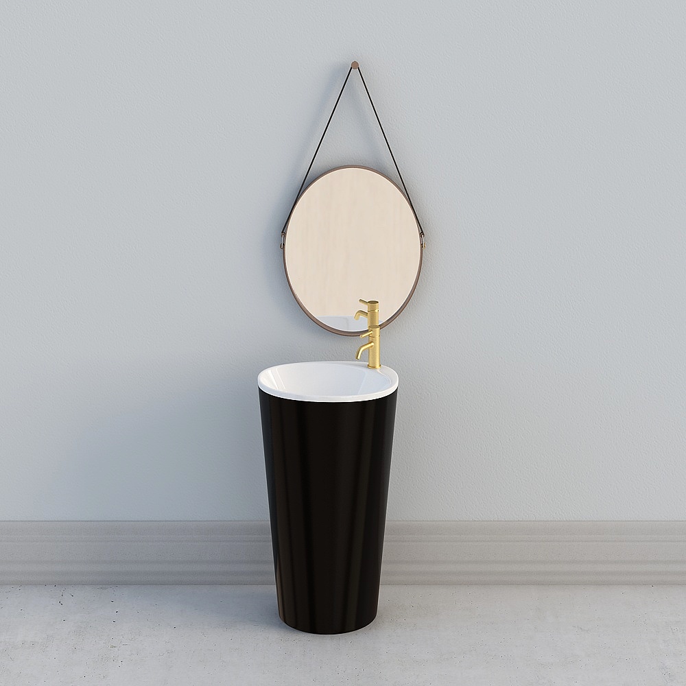 Urban Washbasin 3D model for Modern Interiors