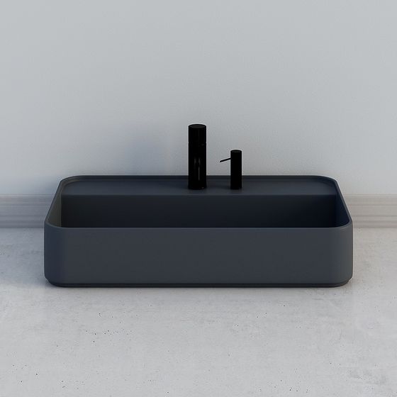 Modern Square Sink 3D model