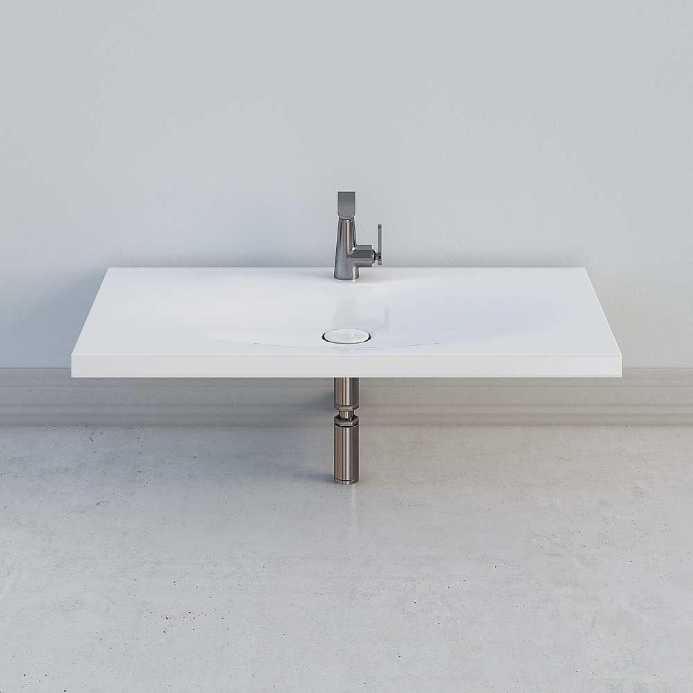 Modern hand-washing table 3D model - mirrorless