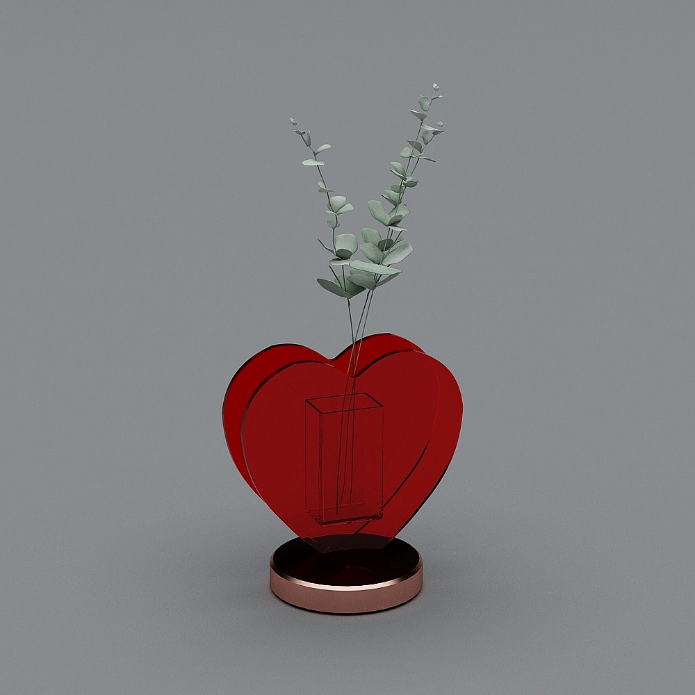 Heart Vase 3D model