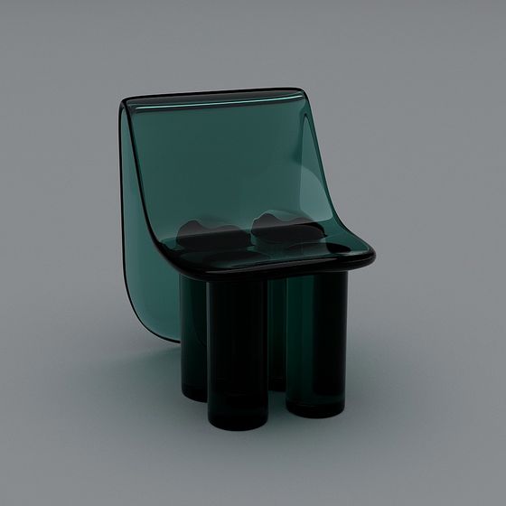 Futuristic Low-Polygon Chair 3D model