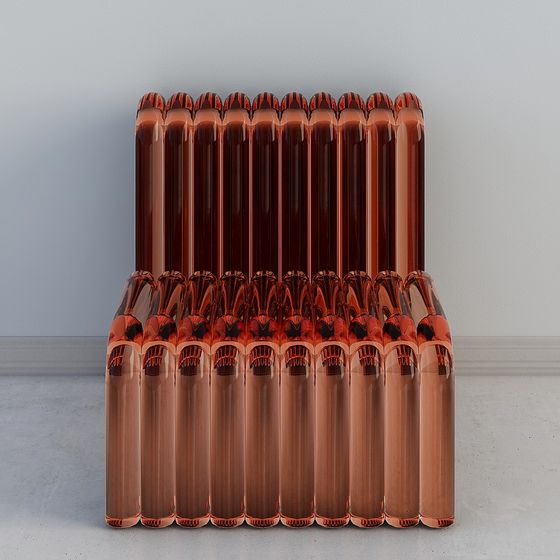 Retro Radiator Low Poly High Detail 3D model