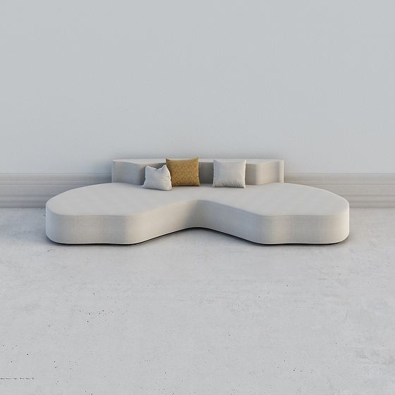 Modern Minimalist 3D Sofa Model