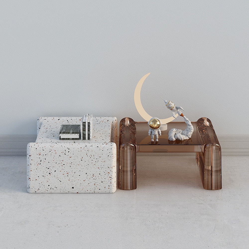 Modern minimalist style living room - coffee table