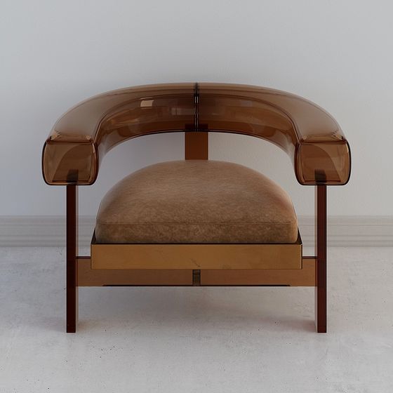 Futuristic Curved Chair 3D model for Modern Spaces