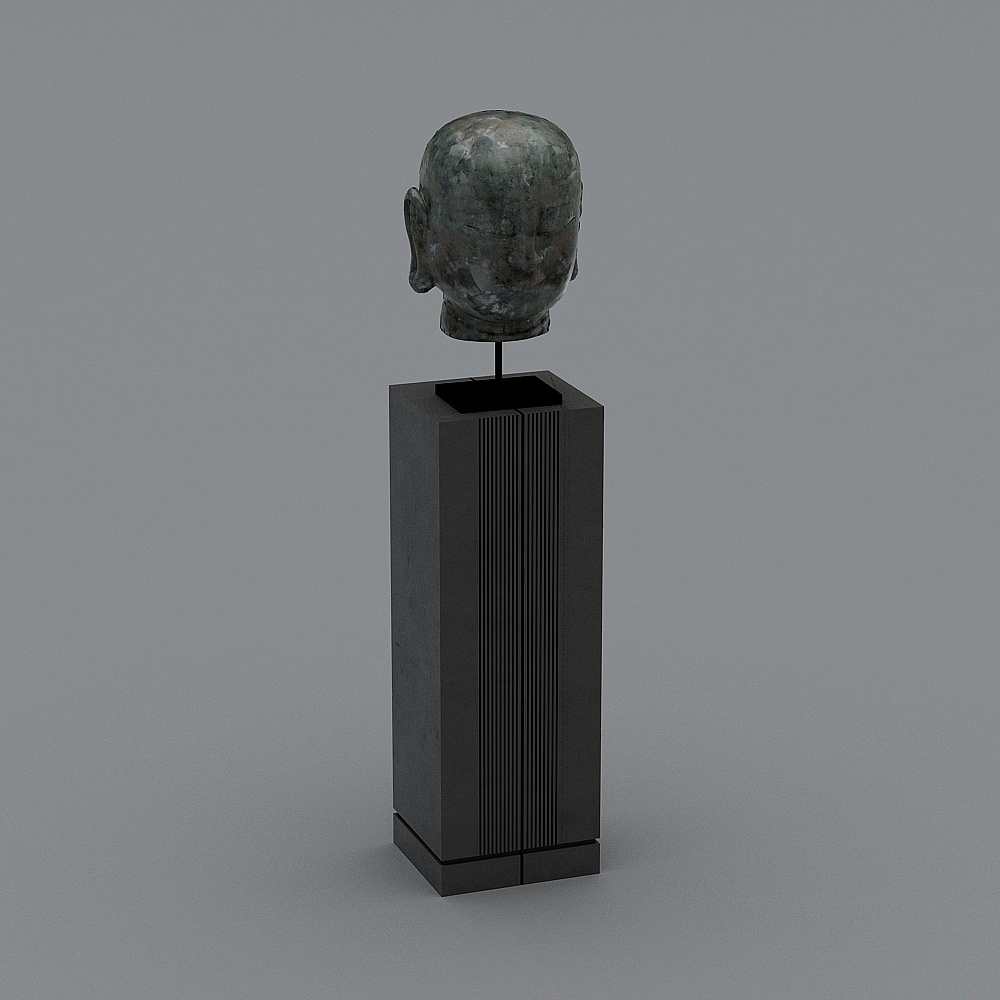 Bronze Bust 3D Model with Historical Charm
