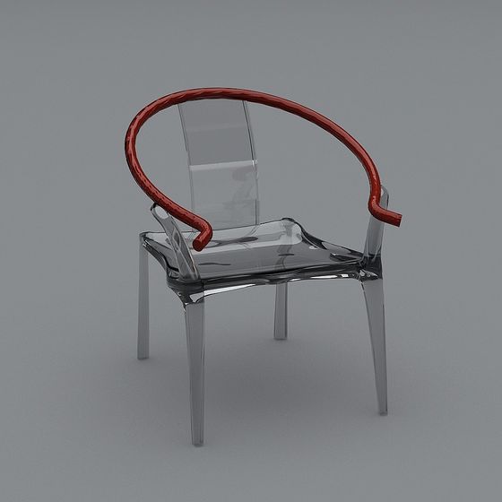 Elegant Low-Poly Chair 3D model