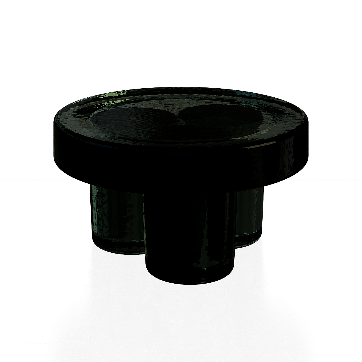 Urban Oasis Round Table 3D Model – Emerald Green Design