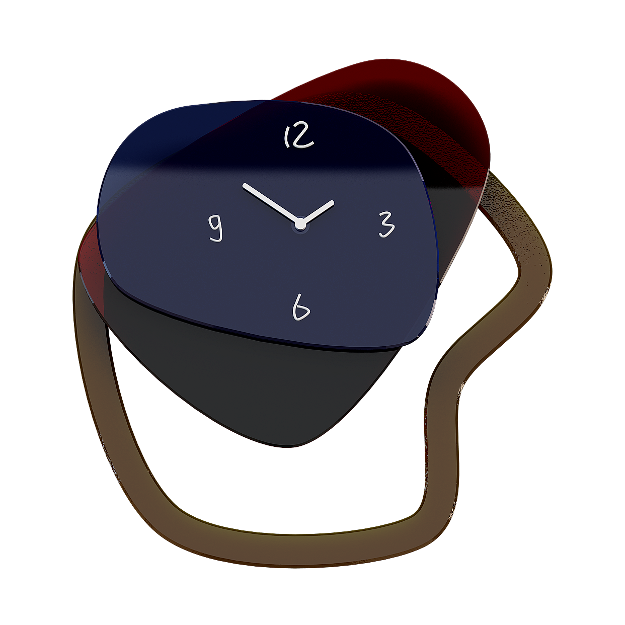 Radiant Timepiece 3D Model – Geometric Low-Poly Clock