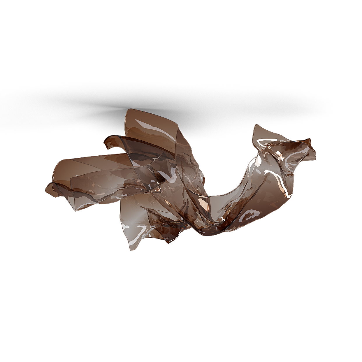 Flowing Dance 3D Model – Low-Poly Brown Elegance