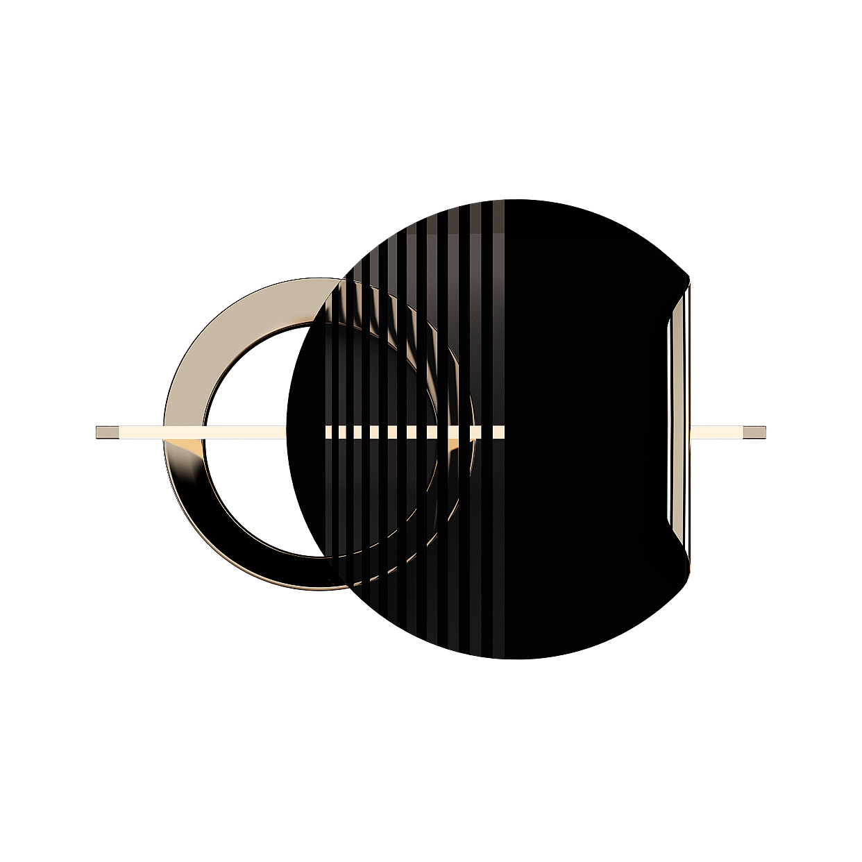 Lunar Phase Lamp 3D Model – Geometric Low-Poly Design