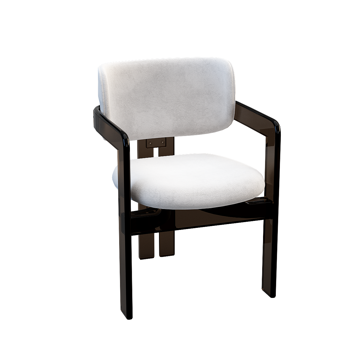 Urban Elegance Chair 3D Model – Low-Poly Velvet Design