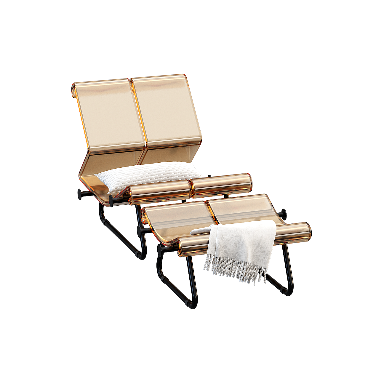 Urban Leisure Chair 3D Model – Low-Poly Modern Seating