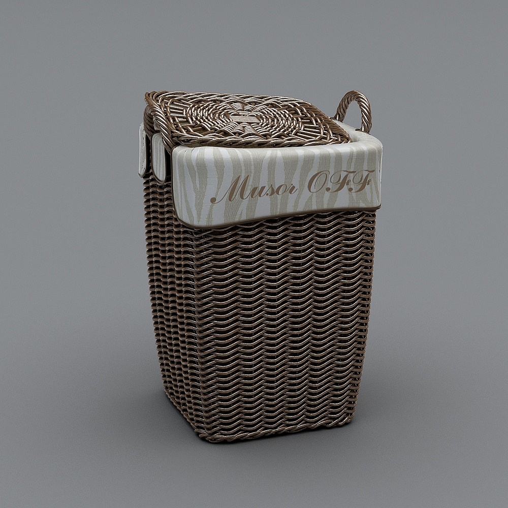 Modern collection basket 2-grey collection basket