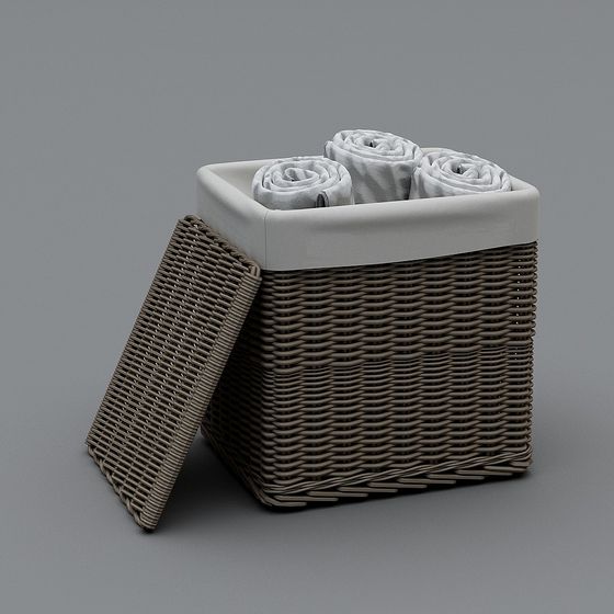 Woven Storage Basket 3D model