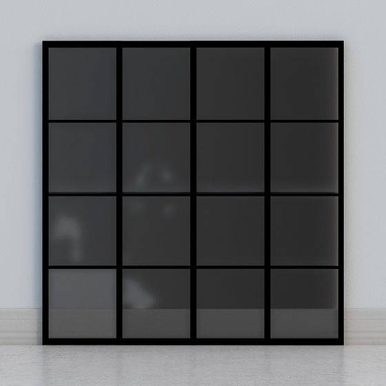 Industrial Style Glass Door 3D model