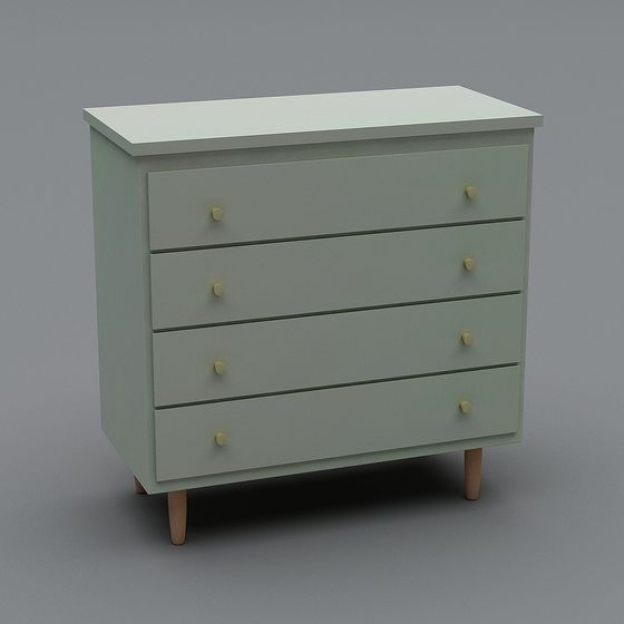Stylish Simple Storage Cabinet 3D model