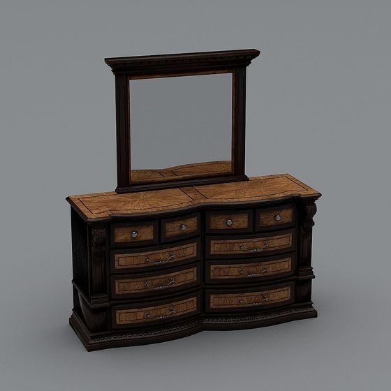 Vintage Vanity Table 3D model