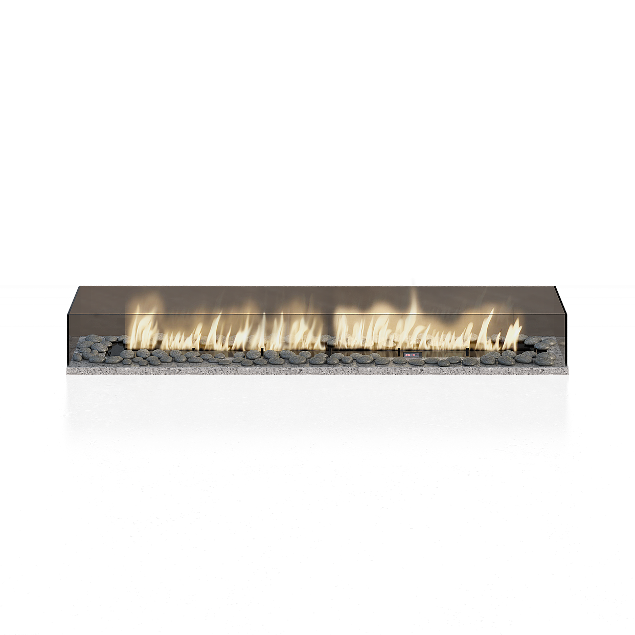 Stylish Glass Fireplace 3D Model – Transparent Modern Design