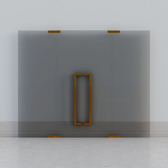 Elegant Glass Door 3D Model for Modern Spaces