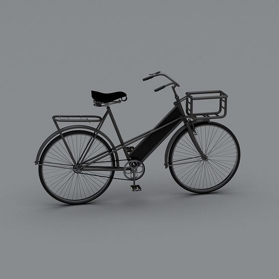 Vintage Bicycle 3D model with Low Polygon Design