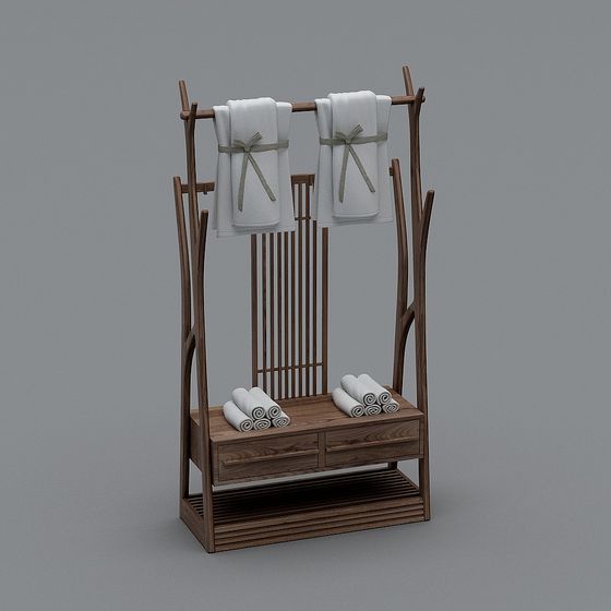 Modern Low-Polygon Coat Rack 3D model