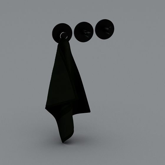Futuristic Hanging Towel Rack 3D model