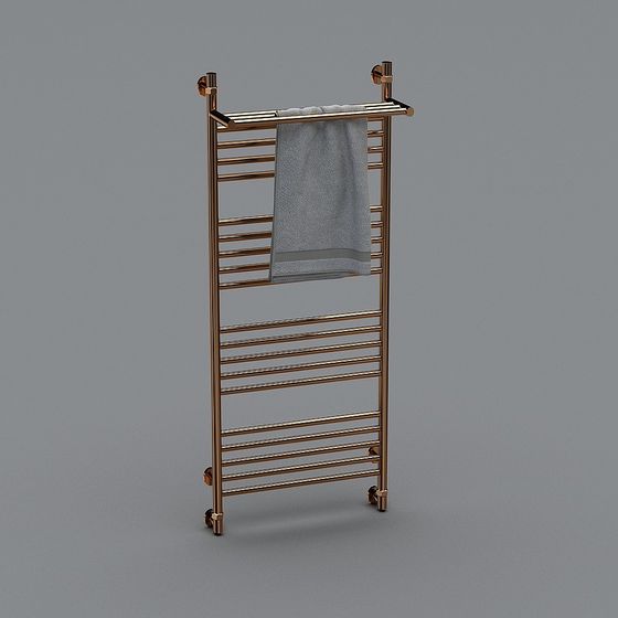 Elegant Low-Polygon Towel Rack 3D model