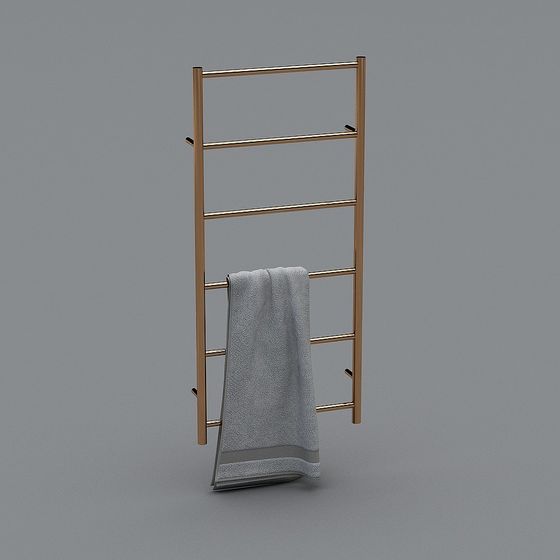 Modern Minimalist Bathroom Towel Rack 3D model