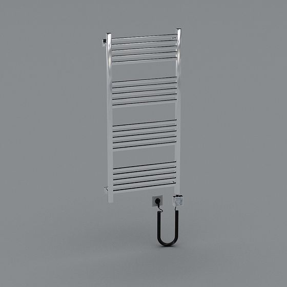 Elegant Stainless Steel Towel Rack 3D model