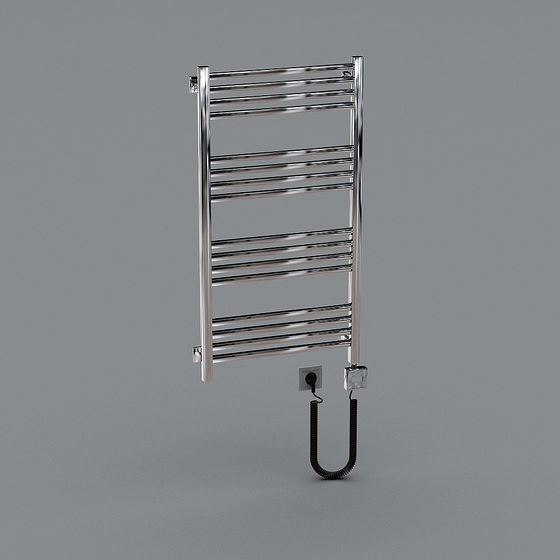 Stylish Electric Towel Rack 3D model for Modern Spaces
