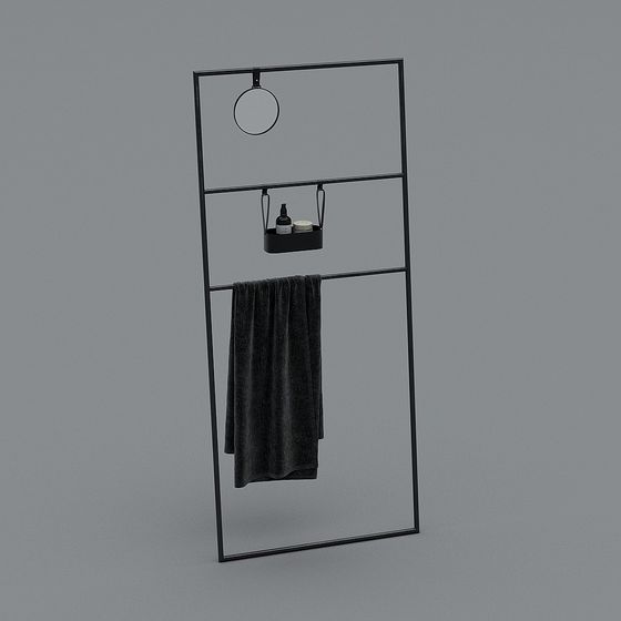 Modern Bathroom Towel Rack 3D model